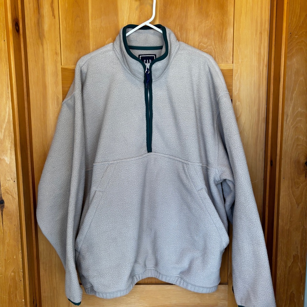 🌺🌺🌺3/25 GAP Men's Light cream Zip-Up Sweater